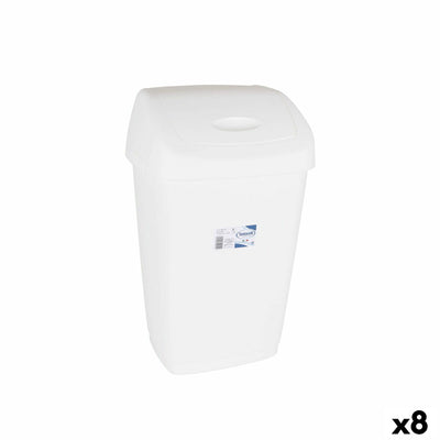 Rubbish bin Tontarelli Aurora (8 Units) White 25 L