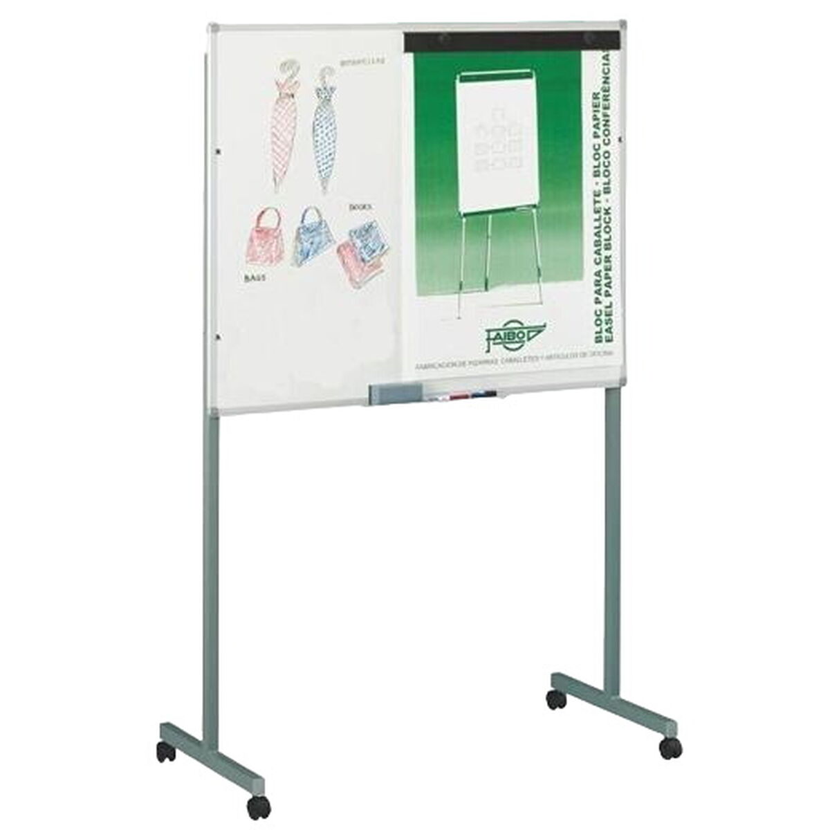 Whiteboard Faibo White Silver 122 x 150 cm